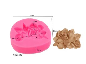 Molde silicona 2 rosas